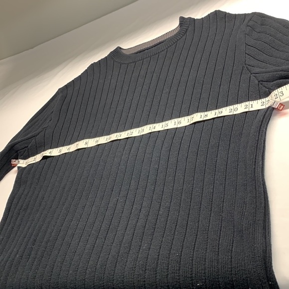 𝅺Levi’s Long Sleeve Crew Neck 100% Cotton Ribbed Sweater Black XL Unisex - Picture 7 of 9